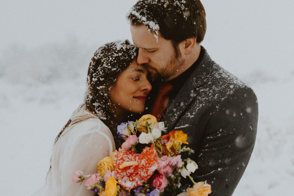 snowy elopement in reno