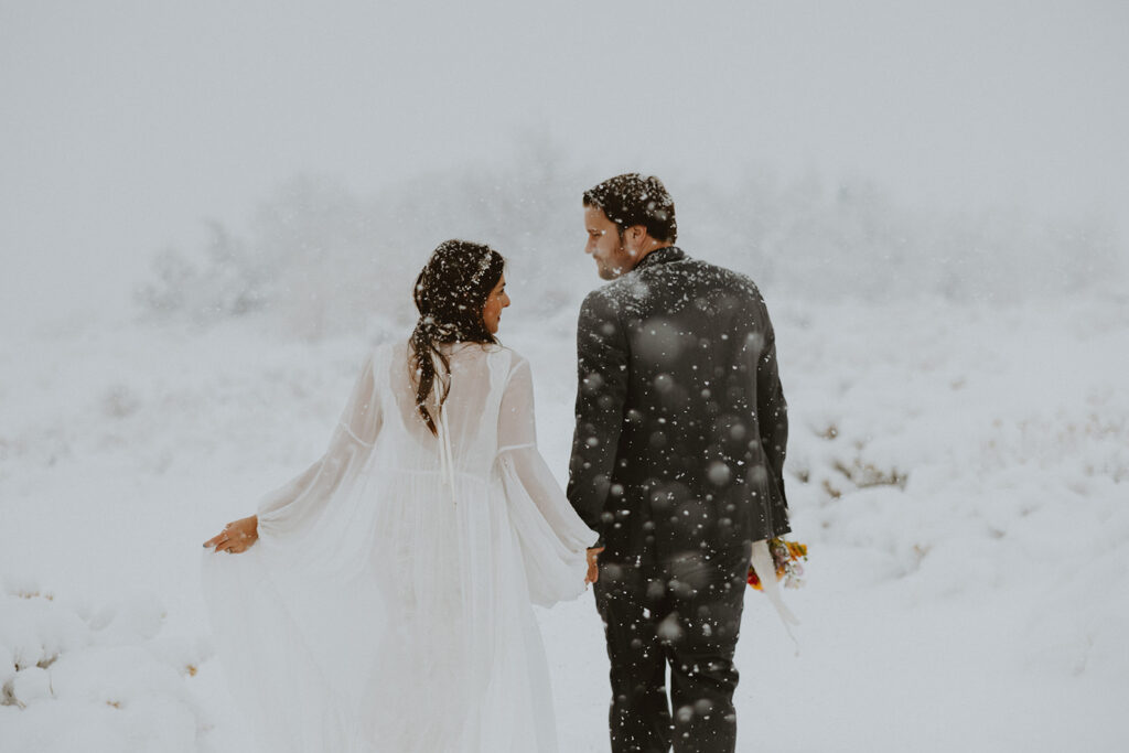 snowy elopement in reno