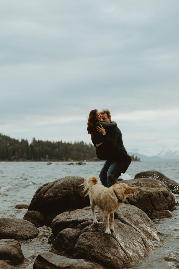 lake tahoe engagement photoshoot