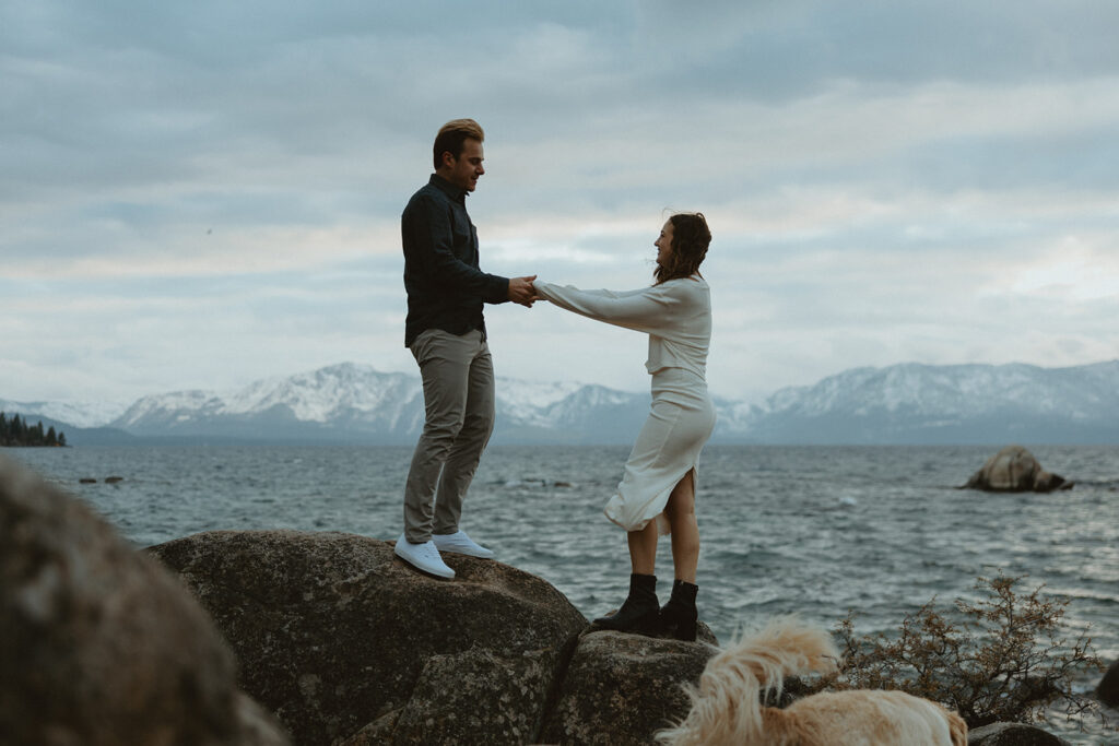 lake tahoe engagement photoshoot