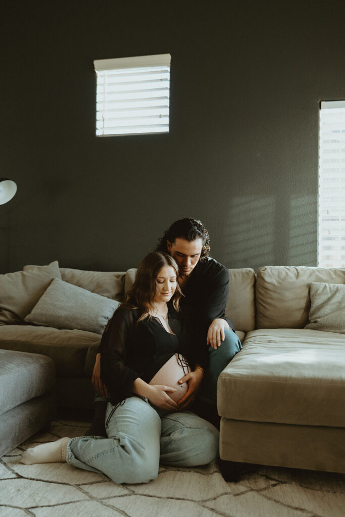 at home maternity session