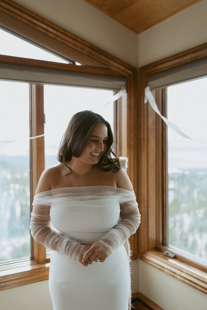 winter Lake Tahoe wedding