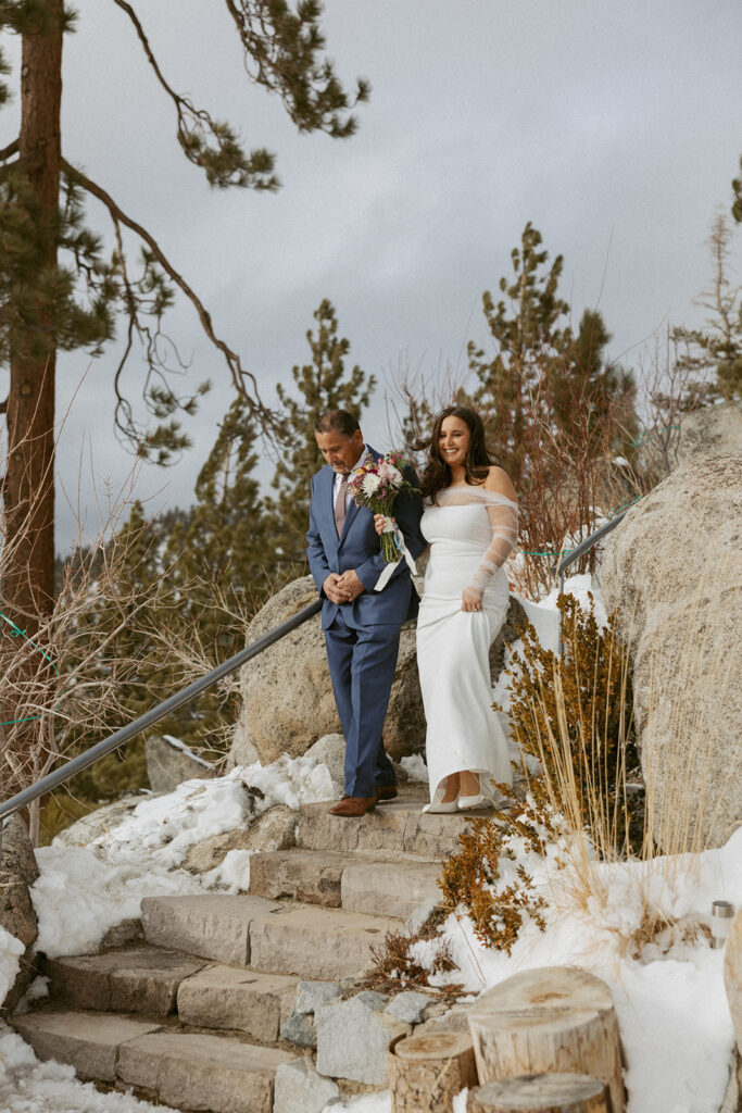 winter Lake Tahoe wedding