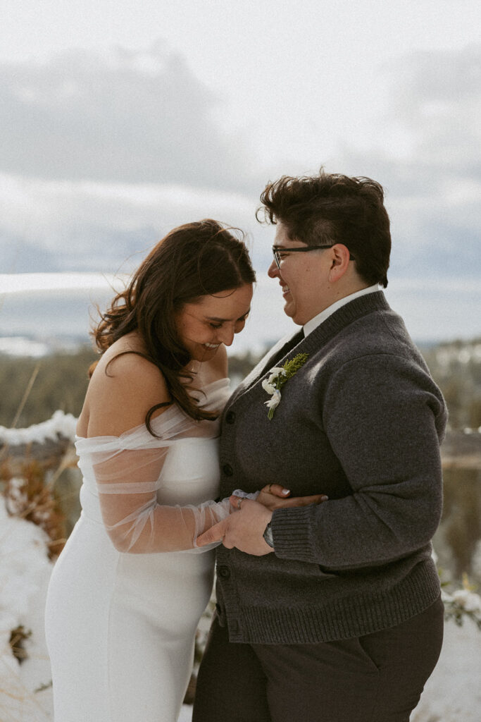 winter Lake Tahoe wedding