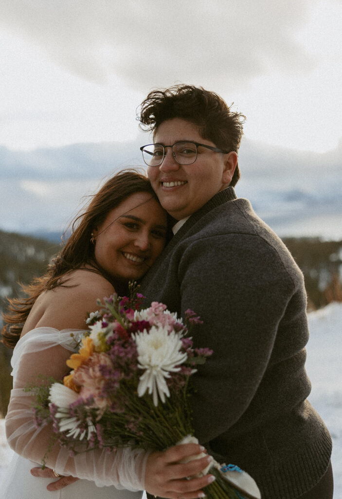 winter Lake Tahoe wedding