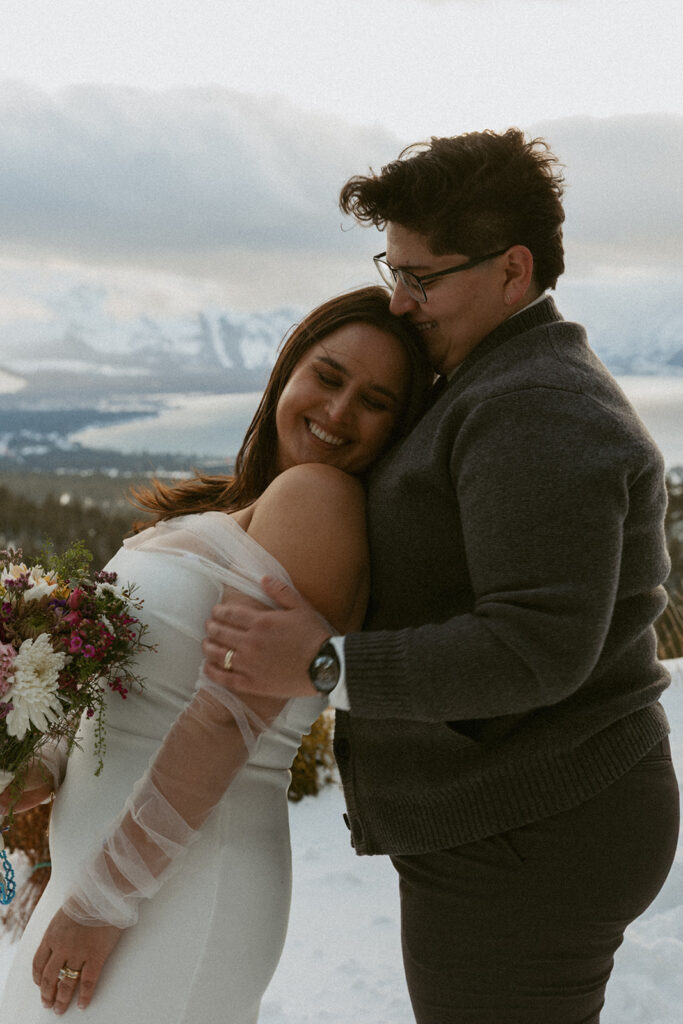 winter Lake Tahoe wedding